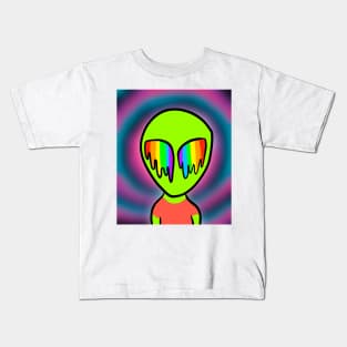 Trippy Hippie Alien Kids T-Shirt